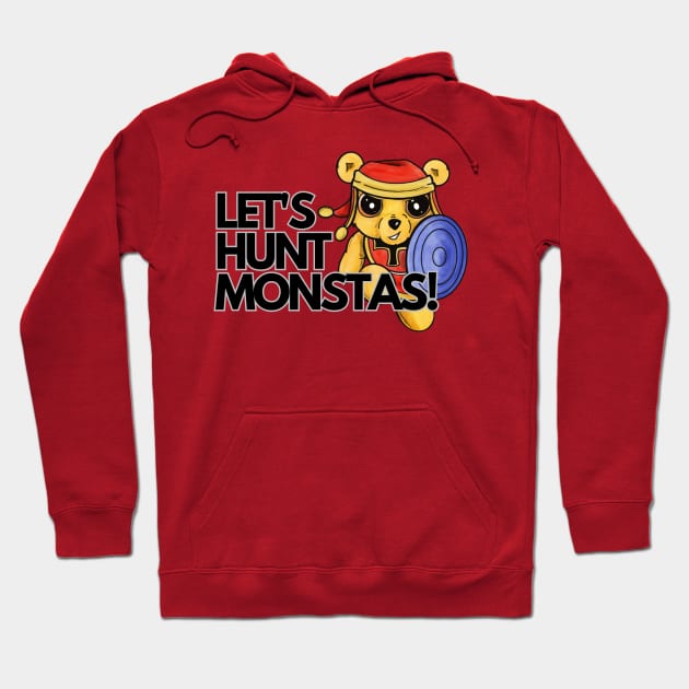 Let's Hunt Monsters - Tristan the Teddy Bear Hoodie by Alt World Studios